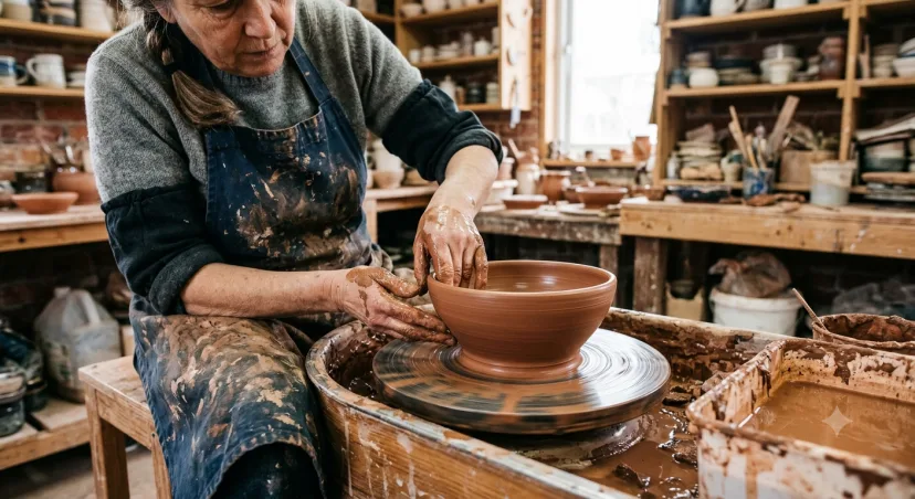 Where every piece begins 🤎 A lump of clay, a spinning wheel, and about a hundred tiny decisions.