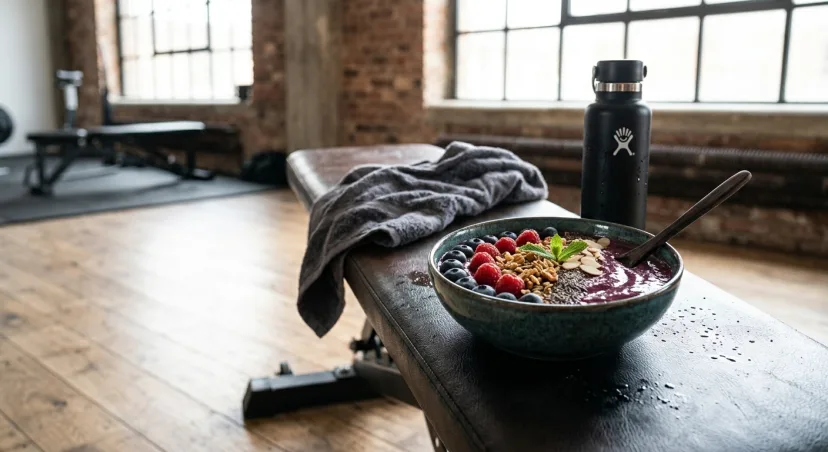 Earned it 🥣 Berries, banana, and enough protein to make the next session possible. Recovery counts too.